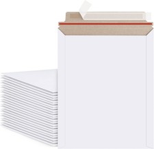 Photo Document Mailers 9.25x11.75 White Cardboard Envelopes 25 Pack Rigid Sel...