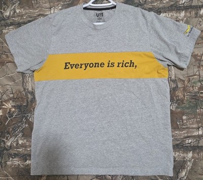 UNIQLO ANDY WARHOL GRAPHIC ''EVERYTHING IS RICH'' MEN'S  T-SHIRT - X-LARGE