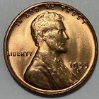 1955 S Uncirculated Lincoln Wheat Cent Exact Coin Imaged #LWC437