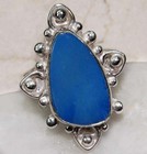 Natural Blue Fire Opal 925 Solid Sterling Silver Ring Jewelry Sz 9 @17-3 — photo 1