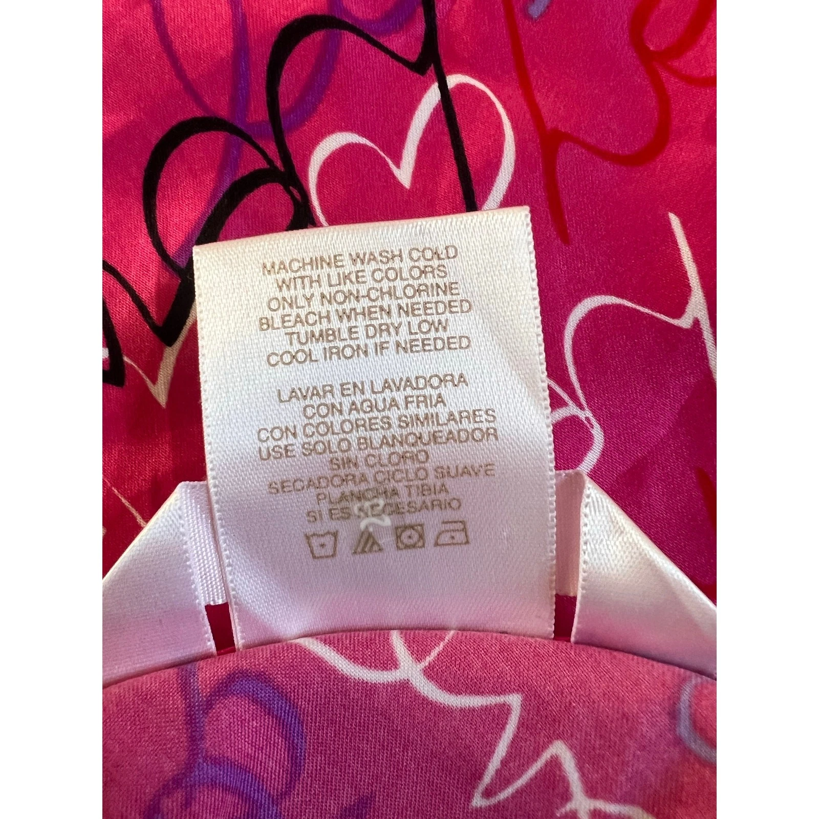 UNDERCOVER Abito Slip Vintage Secret Treasures Rosa Semi Trasparente Love Cuore Con Bordo in Pizzo