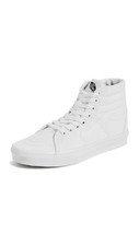 Vans Sk-8 High Top Sneakers, True White, 6 US Women/4.5 US Men