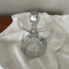 Vintage Glass Oil/Vinegar Cruet Bottle With Stopper