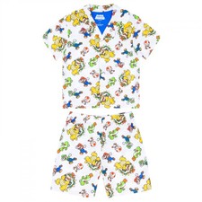 Super Mario Bros. Character Collage Boy's Pajama Set White
