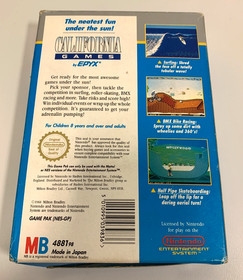 California Games NES Game - Boxed with Lost City Poster - 1988 NINTENDO 