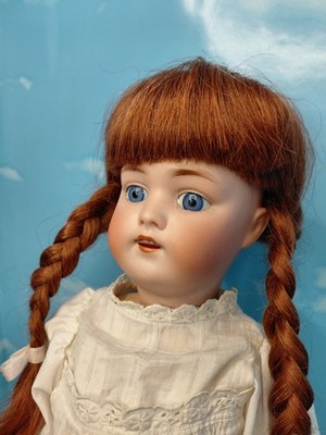 18'' Early Kestner 168 Bisque & Compo Doll, Fab Antique Dress