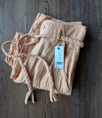 Joie 100% Cotton Gauze Marin Pant In Peach Bloom 00 XS New Drawstring For Summer