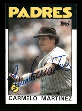 1986 Topps 67 Carmelo Martinez signed auto autograph  crisp blue BXCP57