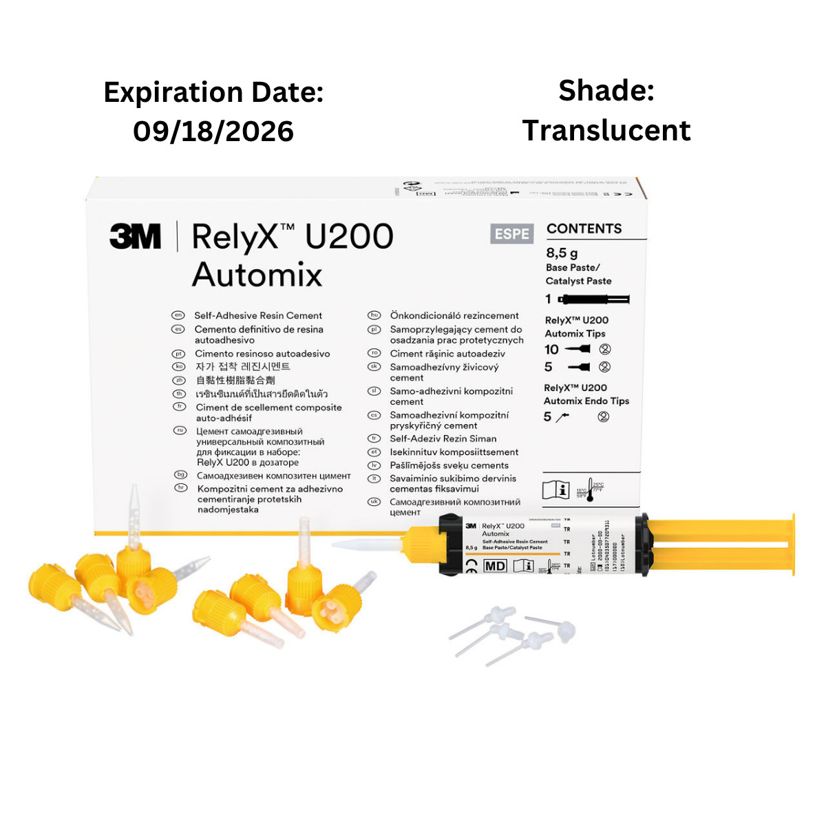 3M 56897 RelyX  Automix Dental - TR U200 8.5Gm Syrnge EXP Sept 2026