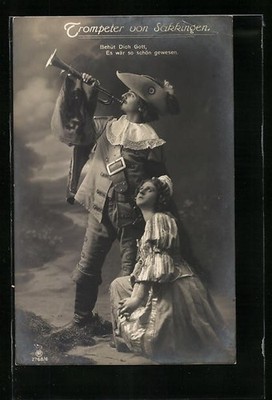 AK Trumpeter of Säckingen, God protect you, it would have been so beautiful