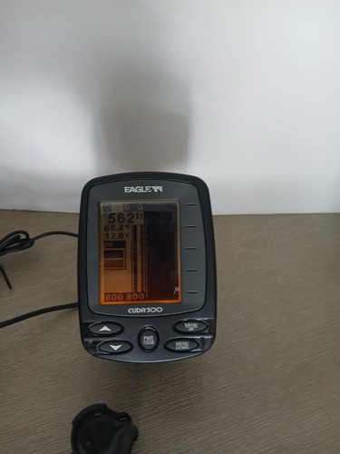 Eagle Cuda 300 Fish Finder With Trolling Motor Transducer Tested And Works