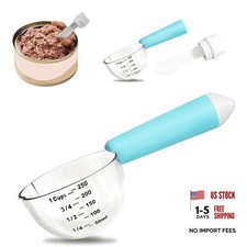 Dog-Cat Food Scoop 1 Cup, Pet Food Measuring Cup with Long Handle, Food-Grade