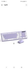 Wireless Keyboard and Mouse Combo, Full-Sized Purple