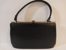 Vintage Black Handbag By Triangle New York
