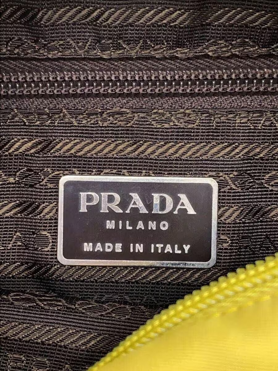 PRADA Handbag Nylon YLW Solid Authentic Rare Exce… - image 5