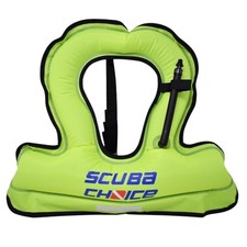 Scuba Choice Scuba Choice Youth Kids Snorkel Vest Neon Yellow/Blue with Name Box