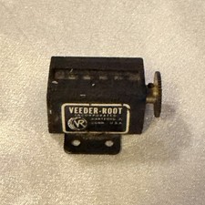 Vintage Veeder Root Mechanical 6 Digit Counter Register Gear Drive Industrial