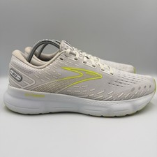 Brooks Glycerin 20 Men's Size 10 D White Yellow Running Athletic Sneakers Shoes