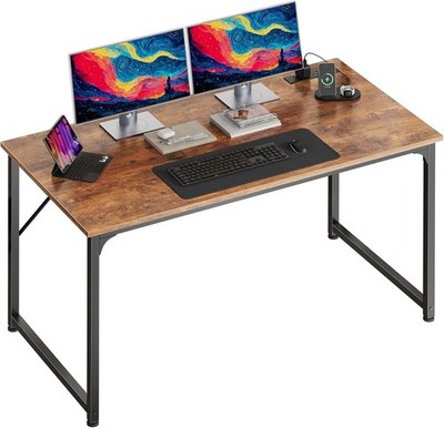 PRAISUN 47 Inch Computer Gaming Desk with Power Outlets and USB-C Port