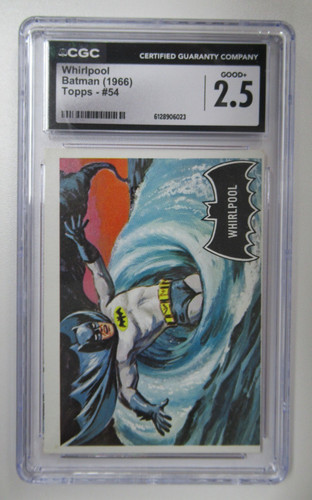 1966 Topps Batman Black Bat #54 Whirlpool — CGC 2.5