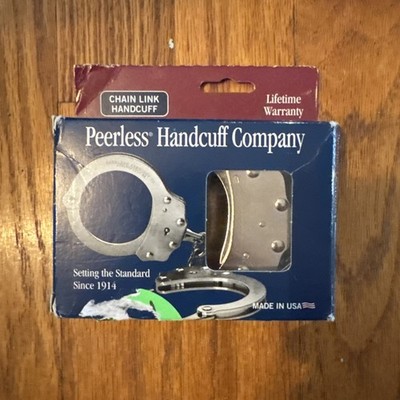 1 set - Peerless Model 700C Standard Nickel Handcuff (PEE4710) Cuffs  NEW in Box