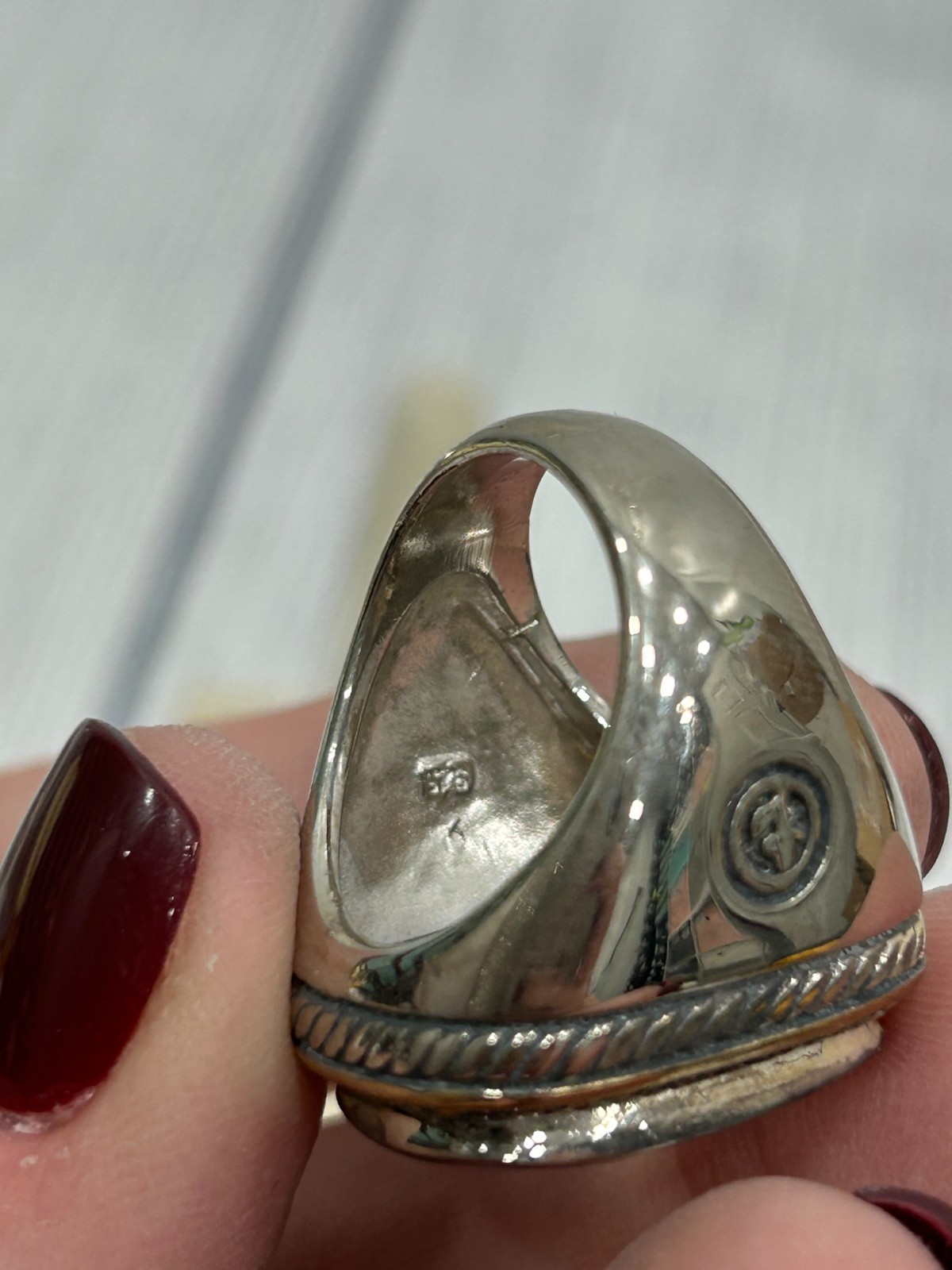 925 Sterling Silver Rectangular Faceted Glass Rop… - image 5