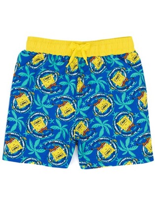SpongeBob SquarePants Blau Spongebob All-Over Tropical Print Badeshorts Jungen