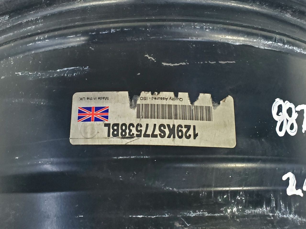 2005 Lotus Elise OEM Rear Wheel Rim 17x7.5 Curb Rash 129KS77538BL