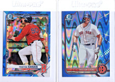 TRISTON CASAS 2022 BOWMAN BLUE RAYWAVE REFRACTOR S/P #6/150 & SAPPHIRE RED SOXS