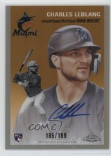 2023 Topps Chrome Platinum Anniversary Refractor /199 Charles Leblanc Auto 2f9