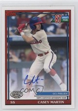 2021 Topps Pro Debut Auto Casey Martin #PD-177 Auto 0xa