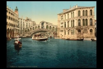 Photo:The Grand Canal with the Rialto Bridge, Venice, Italy