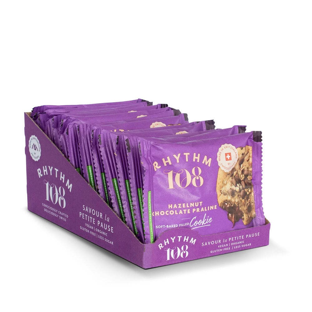 Rhythm 108 Hazelnut Chocolate Praline Cookie 12 x 50g Organic