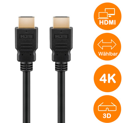 10m HDMI Kabel 4K Full HDTV 3D Heim TV PS5 PS4 HDR CEC Ethernet PC vergoldet