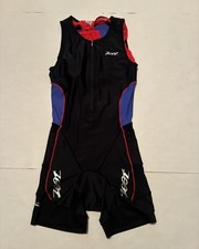 Zoot Triathalon Women's suit size medium- built in bra black blue