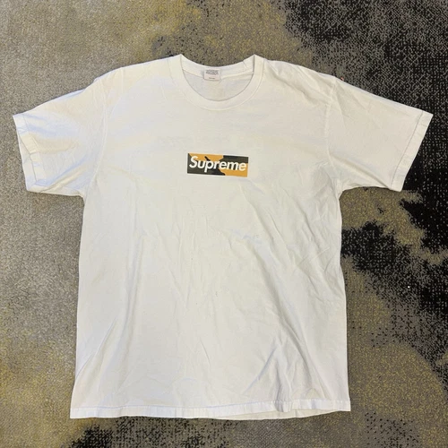 Tee shirt Supreme Brooklyn White Box Logo FW17 taille L authentique