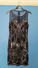 Miss Selfridge black sequin sleeveless party dress