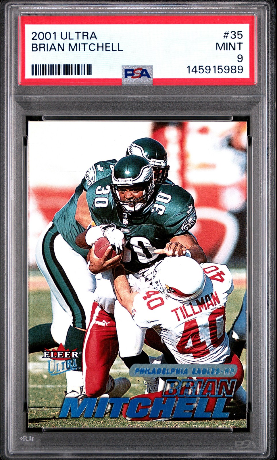 2001 ULTRA #35 BRIAN MITCHELL PSA 9
