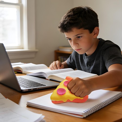 Jouet à presser à pizza Squeezza anti-stress sensoriel pâte à agiter douce cadeau amusant - Photo 9/9