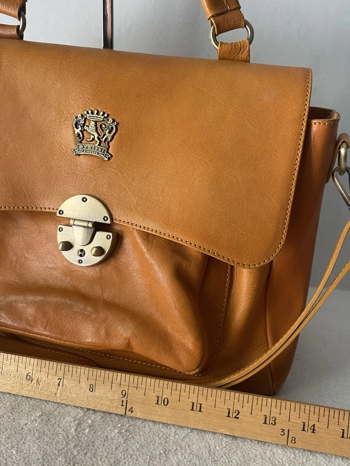 Pratesi Firenze Italian Leather Tote Handbag Shoulder Crossbody Bag - Image 4 of 4