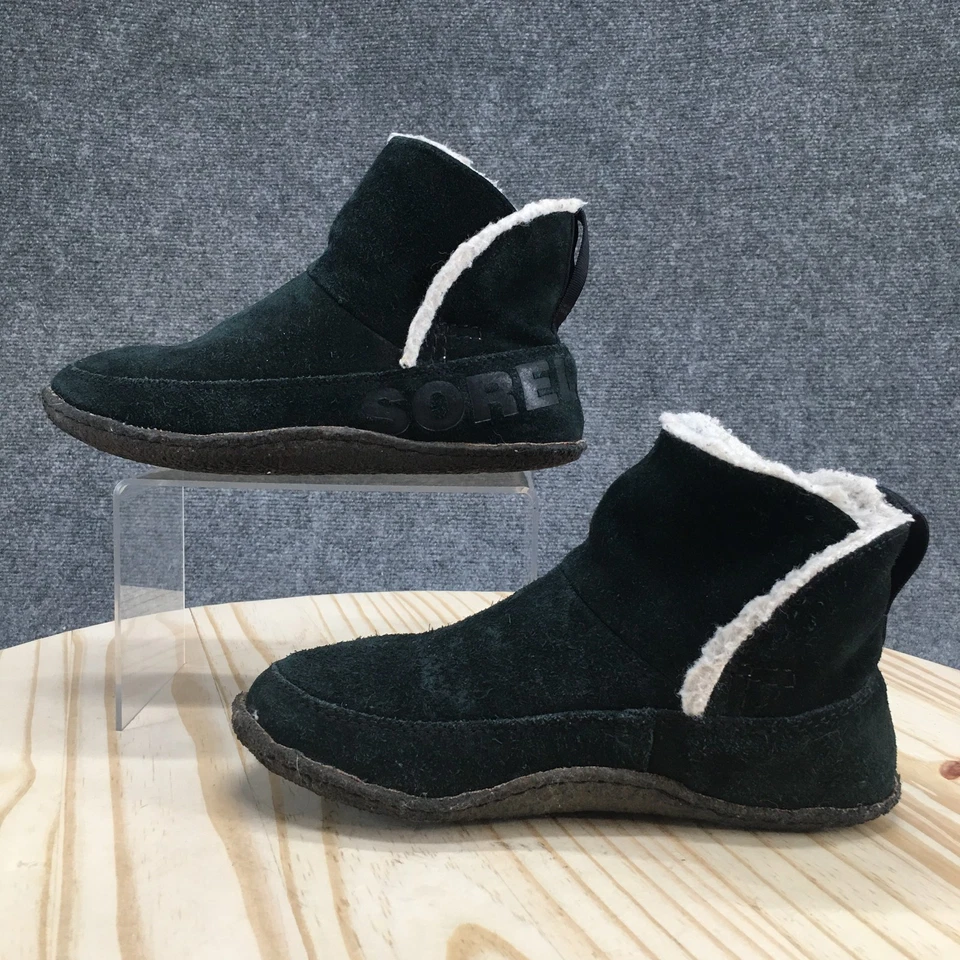 Sorel Zapatillas Mujer 6 Nakiska Botín Verde Tirar Informal Tobillo Top NL3389-010 Foto 2 de 4