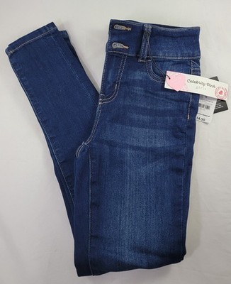 NWT NEW Celebrity Pink Girls Mid Rise Skinny Jeans Youth Size 10 Super Soft