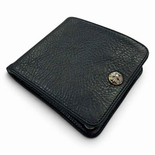 CHROME HEARTS LEATHER BI FOLD WALLET PLUS CH CROSS BUTTON - BRAND NEW