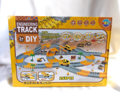 Toy Engineering Track and Vehicles 253 Piece DIY Build