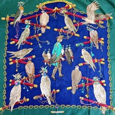 Sciarpa Hermes Carre 90 Les Oiseaux Du Roy uccellini del re