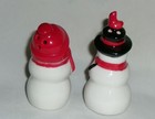 Snowman Red Bird Mini Salt Pepper Shaker Set-Cracker Barrel Collection — photo 5