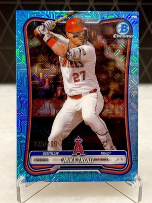 2026 Bowman Chrome - Mike Trout #100 Light Blue Mojo Refractor /499 Angels