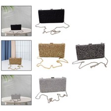 Borsa da sera con strass Borsa a tracolla da donna con catena per feste,