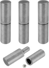 4 PCS Weldable Barrel Hinges 4 X 1" Heavy Duty Steel Weld on Bullet Door Hinges