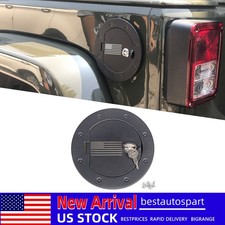 Gas Cap Cover Fuel Filler Door Locking Anti-theft For Jeep Wrangler Jk 2007-2017